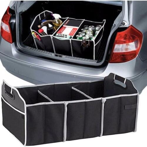 Universal Car Collapsible Storage Bag Black Portable Extra Large Auto Trunk Organizer Folding Box