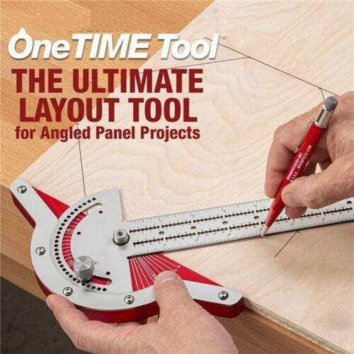 Woodworkers Edge Rule Protractor Angle Protractor Two Arm Woodworking Ruler Angle Measure Stainless Steel Carpentry Tool