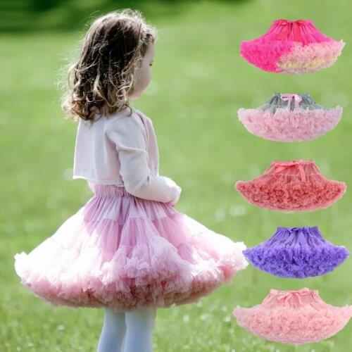 1-10Y Tutu Skirt For Girl Baby Girls Clothes Short Tulle Tutu Skirt Princess Dance Pettiskirt Toddler Ballet Skirt Kids Clothing