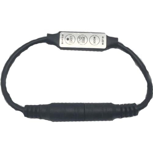 1pc black color 12V 24V Mini 3key LED dimmer mini led controller with DC connector 12A Good Quality