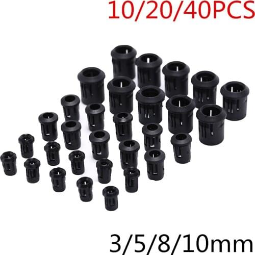 10/20/40pcs Black Plastic Lamp Bases LED Lamp Diode Holder Black Clip Bezel Socket Mount 3mm/5mm/8mm/10mm