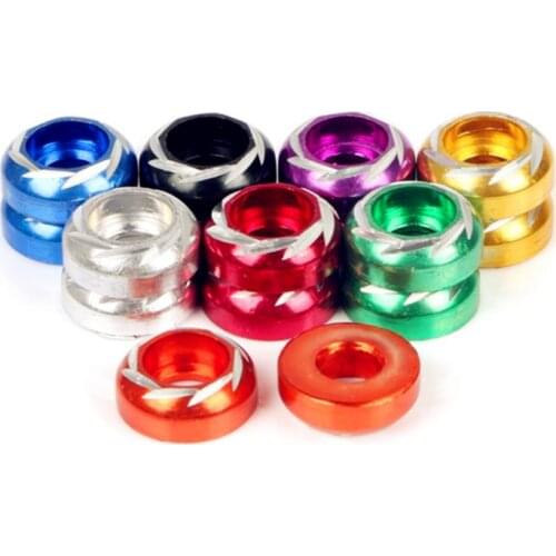 10pcs M6 Colorful Aluminum washer Gasket washers for motorcycle modification and decoration license plate Decorative gasket