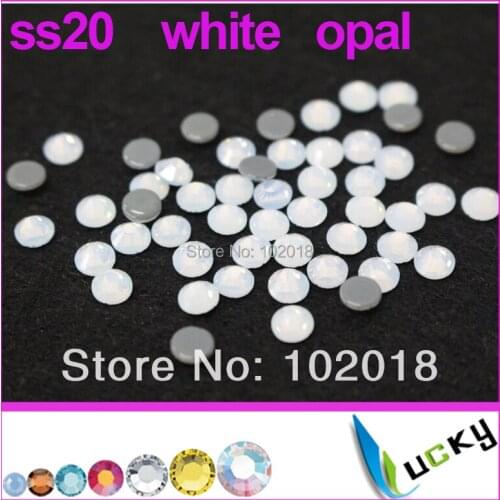 1440pcs! Hot sale highest quality HOT FIX DMC rhinestones Copy swarov 2038 ss20/5mm White Opal Strass crystal Beads for Sewing