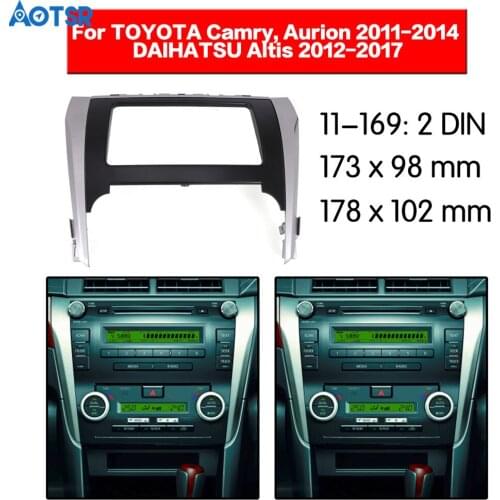2 din Car Radio Fascia frame For TOYOTA Camry for DAIHATSU Altis trim Dash Facia Panel Stereo Audio Bezel dash Mount CD DVD