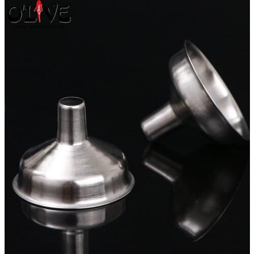 2 Pcs Stainless Steel Funnel For Hip Flask Mini Hopper Kichthen Tools Oil Liquid Separating Funnel Wine Separator Wide Mouth