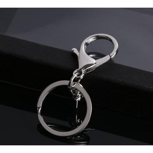 3pcs Plating Gold Key Chain Ring Hooks Metal Swivel Lobster Clasp Clips Keychain Split Ring DIY Bag Jewelry 30mm