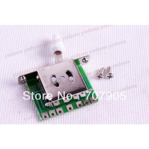 3WAY Toggle Switch Pickup Guitar Parts Chrome White knob