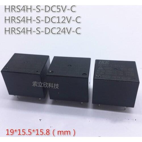 5PCS/LOT 100%Original New Relay HRS4H-S-DC5V HRS4H-S-DC12V HRS4H-S-DC24V HRS4H S DC5V 5VDC 12VDC 24VDC 5PIN 10A