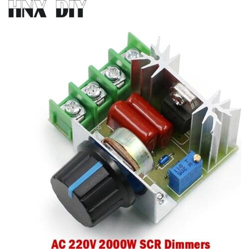 AC 220V 2000W SCR Motor Speed Controller Voltage Regulator Dimming Thermostat Electronic Motor Speed Regulator 220 V Dimmers