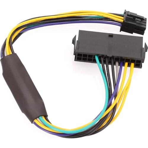 1PCS 0.3m ATX PSU Power Adapter 24 Pin to 8 Pin Cable Compatible with DELL Optiplex 3020 7020 9020 Precision T1700