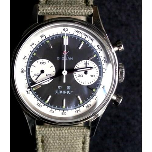 1963 Panda Chronograph Watches Men Vintage Pilot Mens Mechanical Watch St1901 Movement Retro Air Force Wristwatches Luminous