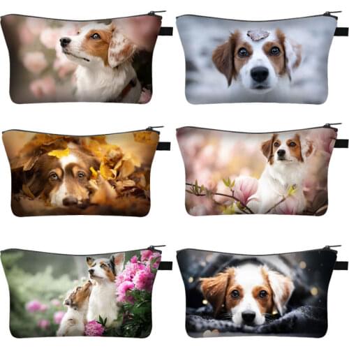 New Nature And Dog Printing Cosmetic Case Women Makeup Bags Ladies Cosmetic Bag Girls Storage Travel Bags