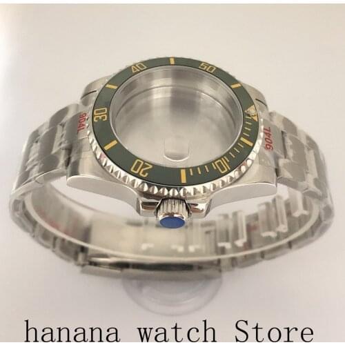 Suitable for NH35 / NH36 Mingzhu2813 Miyota stainless steel self-winding 40mm case, sapphire glass pink rotating bezel