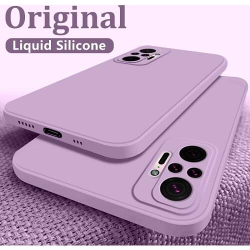 Square Liquid Silicone Phone Case For Xiaomi Redmi Note 10 9 9 8 Pro 10S 9S Poco F3 X3 NFC 10 10T 11 Lite Ultra Slim Soft Cover