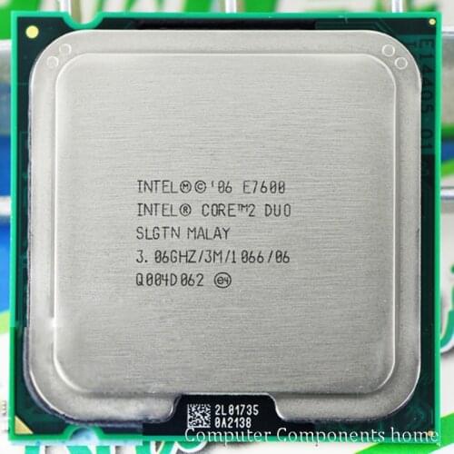 Original intel Core 2 Duo E7600 LGA 775 CPU Processor (3.0Ghz/ 3M /1066GHz) Socket 775