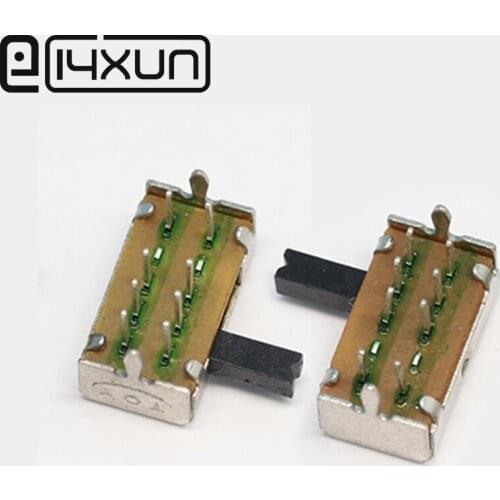 EClyxun 10Pcs SK23D07 8 Pin PCB On-off-on 2P3T DP3T Miniature Slide Switch Side Knob Handle High 5mm