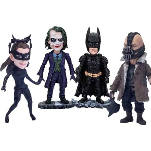 Movie The Dark Knight Bane Joker Action Figure Movable Eyes Joint Collectible Model Toys Doll Gift
