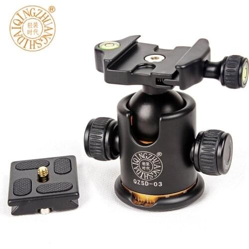 QZSD-03 Q03 Professional 360 degree Panoramic Swivel Camera Tripod Head Fitting For Sirui Benro Manfrotto