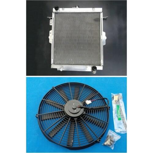 HOT SELLING Aluminum Radiator+ Fan For TOYOTA Land cruiser HDJ78 HDJ79 HZJ78 HZJ79 1HZ 4.2L Landcruiser