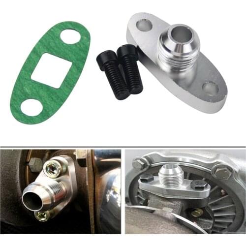 Turbo Oil Drain Outlet Flange Gasket Adapter Kit Set 10AN 10 AN Fitting T3 T4 Refitting The An10 Turbocharger