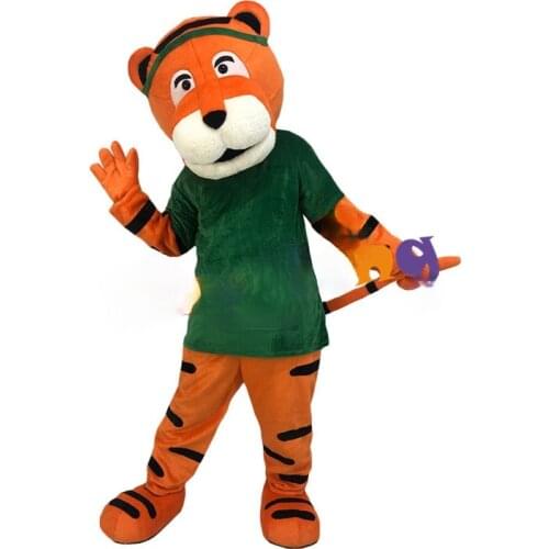 Cartoon Doll Costume Orange Tiger Mascot Costume Custom Cosplay Costume Animal Holiday Christmas