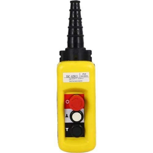 Lift Control Pendant XAC-A2913 Waterproof Handheld Pushbutton Switch with Electric Hoist Handle, 2 Buttons with Two Speed ​​and