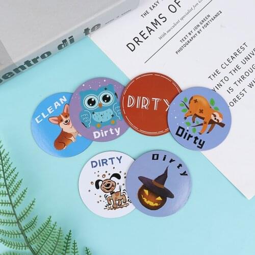 Dishwasher Magnet Clean Dirty Sign Dish Washer Reversible Indicator Universal Double Sided Kitchen Dishwasher Magnet