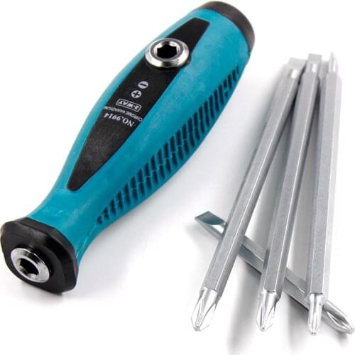 5Pcs Double Head Slotted Cross Detachable Handle Magnetic Screwdriver Hand Tool