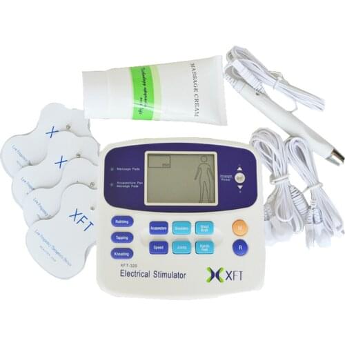 2Pcs/Lot XFT-320 Dual Channel Tens Massager Unit Electronic Pulse Massage Machine Body Relax Muscle Stimulator For Health Care