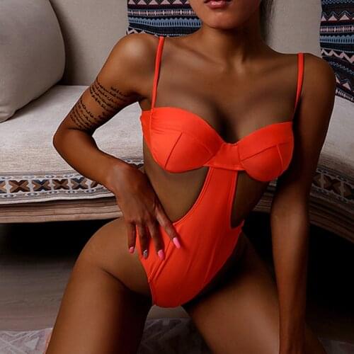 Merloly Orange Swimwear