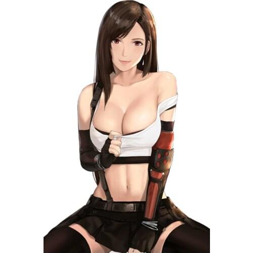 RuleMylife Sexy Hot Game Anime Girl Tifa Car Sticker Detachable For BMW E46 E90 Volkswagen Passat Laptop Wall