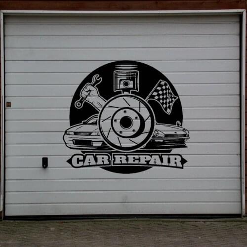 Car Repair Silhouette Wall Sticker Car Service Garage Workshop Decal Wall Art Decoration A001408