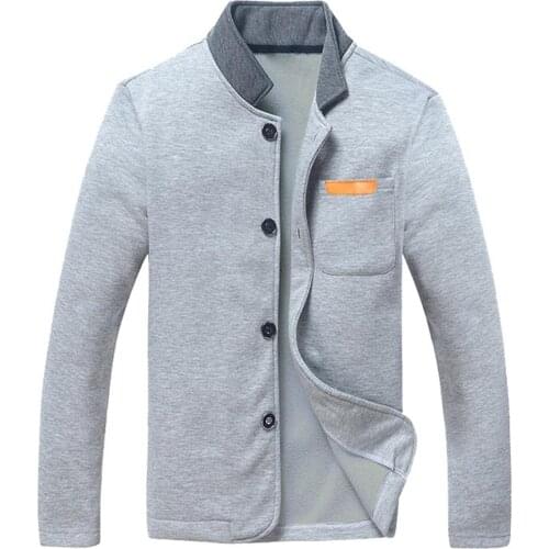 Autumn Winter Men Casual Long Sleeve Pocket Buttons Coat Warm Jacket Outerwear