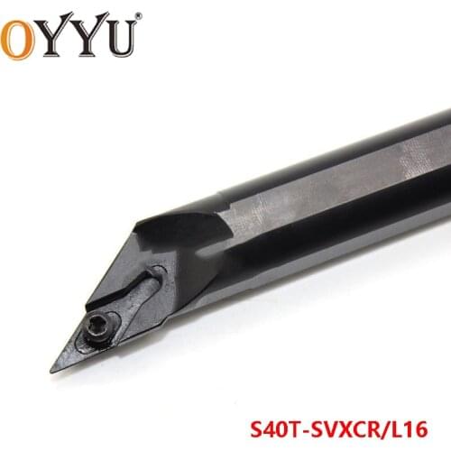 OYYU SVXCR SVXCL Carbide Inserts for Holder S40T-SVXCR16 S40T-SVXCL16 Lathe Cutter CNC Shank Turning Tool Boring Bar