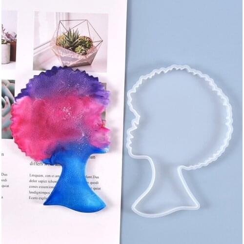 DIY Female Decoration Explosion Head Modeling Silicone Mold Epoxy Resin Crystal Drop Mold Table Jewelry Silicone Mold