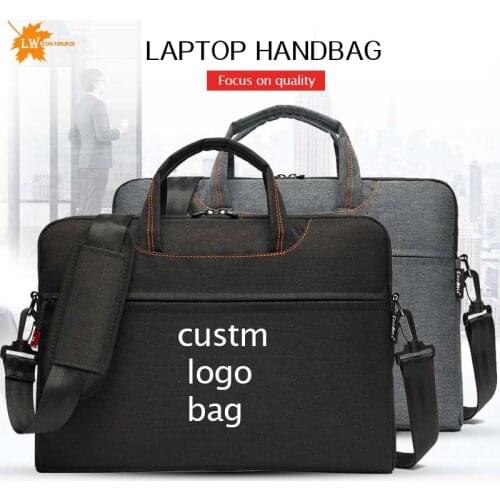 Mens Laptop Bag 13.3 17 15.6 Inch Womens handbag For Macbook Air Pro Computer Shoulder Handbag Briefcase custom bags with logo