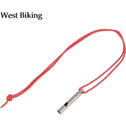 Pure Titanium Survival Whistle Outdoor Camping Hiking High Frequency Whistle With Cord