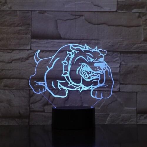Lighting Bedroom Decoration Usb Visual 3D LED Pug Dog Modelling Table Lamp Kids Bedside Night Light Luminarias Gifts 1740