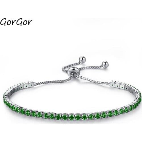 GorGor Women Bracelets Shinning Rhinestones Beads Buckle with Chain Simple Design Vintage Ladies Copper Alloy Accessories 970