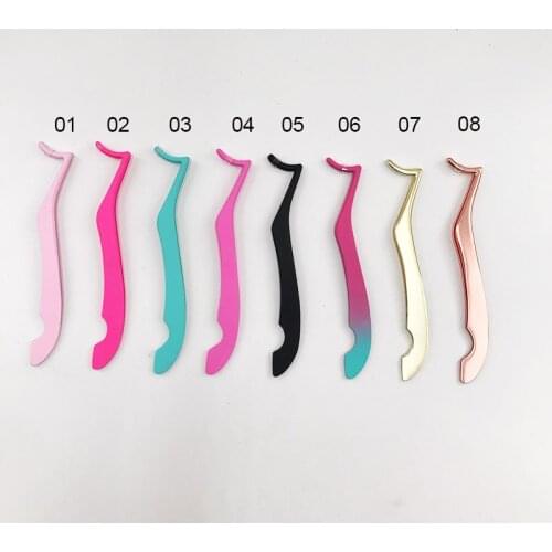 Top Quality Stainless Steel Eyelashes Tweezers Hand anti-slip design Improve Anti-static Eyelash Tweezer Makeup Tools