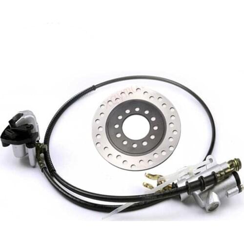 Rear Disc Brake Assembly Master Cylinder Caliper + Disc Rotor for 70cc 90cc 110cc 125cc Go Kart ATV Quad Dirt Bike Parts