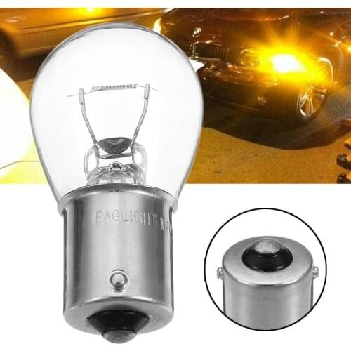 10PCS Signal Lamp Car Turn Signal Lights S25 1156 1141 BA15S Car Halogen Bulb Turn Singal light Reverse Lamp Yellow Bulb DC12V