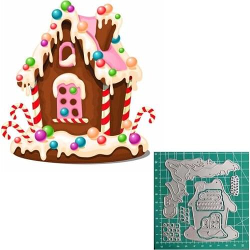 106*96mm Cheese Cake House Cutting Dies For Scrapbooking Dies Metal Nouveau Arrivage 2019 New Christmas Frames Cutting Dies