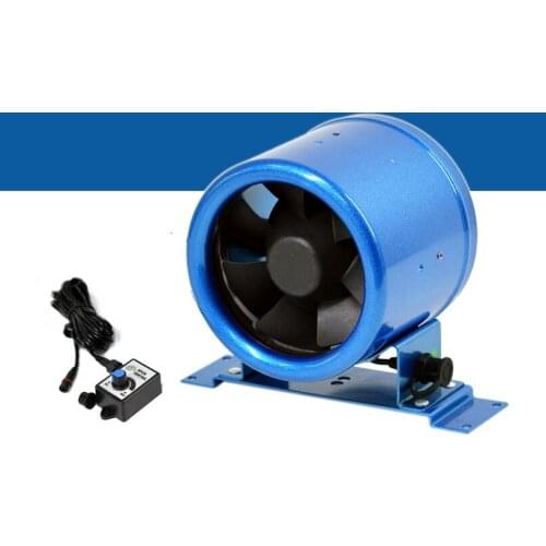 110V/220V Stepless RPM Control Pipe Fan Circular 20W 125/5 Inch Quiet Exhaust Ventilation Fan Kitchen Hotel Powerful Duct Fan