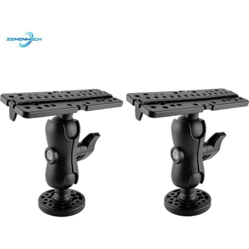 2PCS 360 Degree Swivel Ball Mount Marine Kayak Electronic Fish Finder Mount Base GPS Plate Rotating Boat GPSMAP Supporter Marine