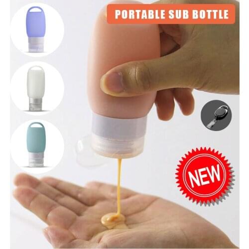 4 Set Portable Sub Bottle Travelling Cosmetics Shampoo Silicone Empty Bottle Gel Small Sample Container Travel Packing Supplies