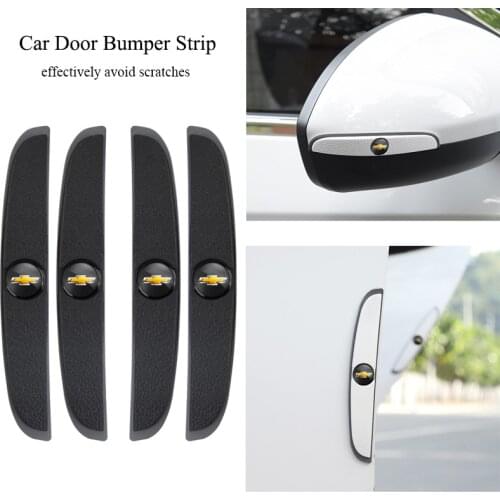 4Pcs Rubber Anti-Collision Strip Car Door Anti-Scratch Protector Stickers For Chevrolet Captiva Impala Trax Cruze Malibu Tahoe