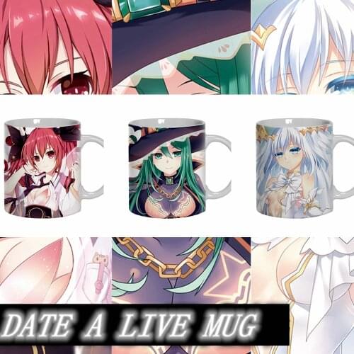 Anime JK DATE A LIVE Itsuka Kotori Natsumi Origami Tobiichi Cosplay Mug Tea Milk Coffee Ceramic Daily Cup Custom Gift