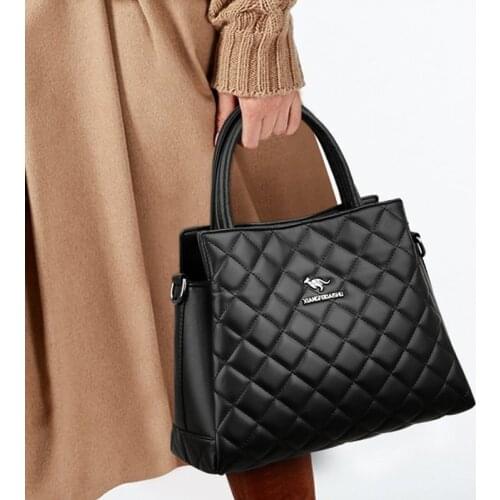 Large Solid Color Women Handbags Leather Women Shoulder Bags Designer Women Messenger Bags Ladies Casual Tote Bags Sac A Main