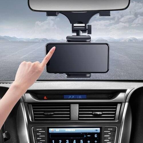 Phone Holder GPS Stand Bracket Personal Mobile Phone Car Rearview Mirror Accessory for 4.0-6.5 inch Mobile Cell